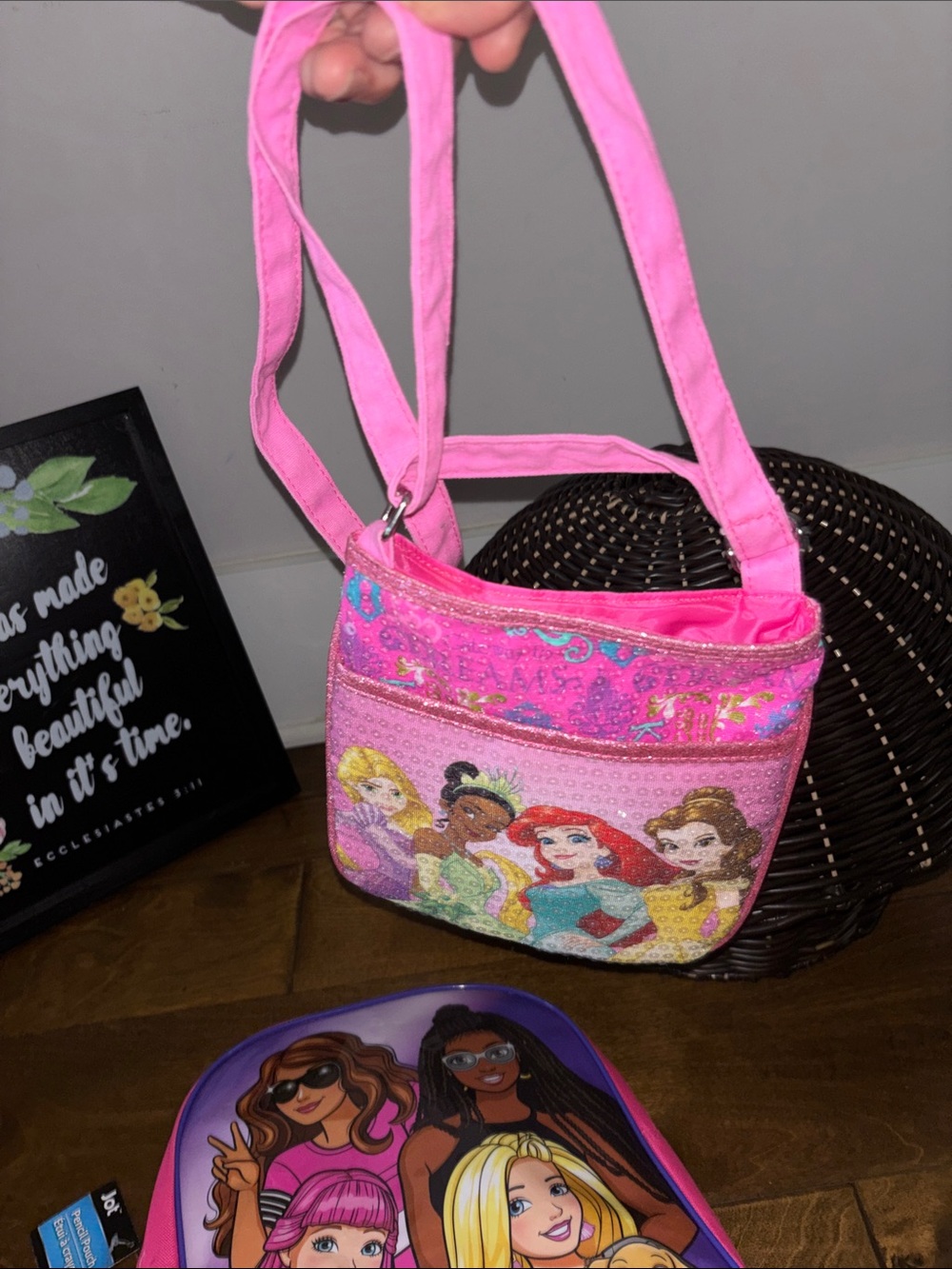 Barbie Pink and Purple Character Backpack with Sequin Purse and Accessories - Picture 11 of 13